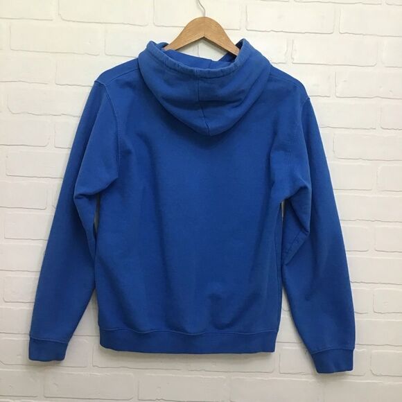 Just hoods BLUE hood sweatshirt nautical print anchor blue white hoodie  Small - Picture 3 of 11